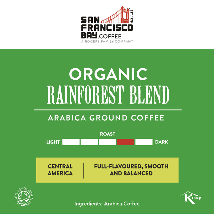 Organic Rainforest Blend Ground Coffee, 908g Bag